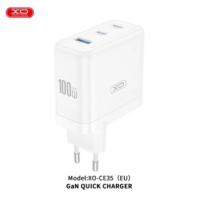 XO CE35 100w Ổ cắm trên tường USB C Bộ sạc siêu nhanh Real CE